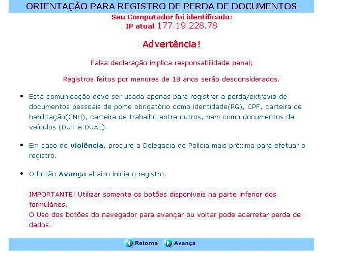 Boletins de ocorrência podem ser registrados pela internet