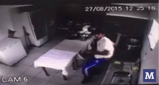 Câmeras flagram bandido em lanchonete