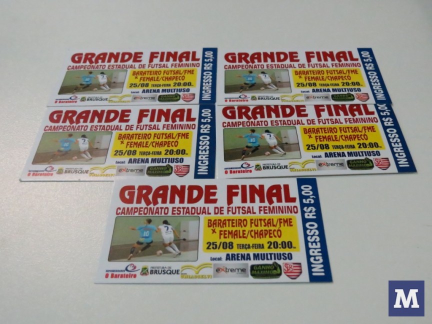 Concorra a ingressos para a grande final do Campeonato Estadual de Futsal Feminino