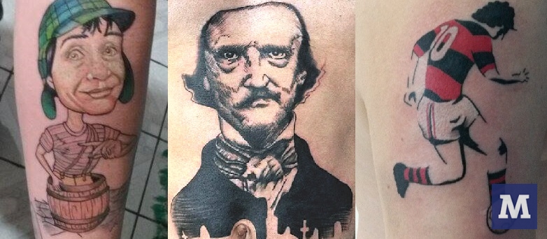 Tatuagens de pessoas famosas e personagens são comuns em Brusque