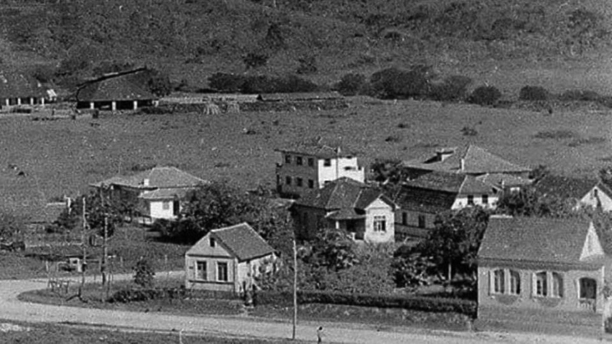 Jardim Maluche nos anos 1950, ainda com poucas casas no loteamento / Foto: Erico Zendron/Curto Fotos Antigas de Brusque