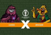 Caxias x Brusque Série C ao vivo tempo real minuto a minuto
