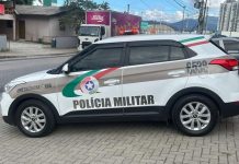 Corpo de Bombeiros divulga detalhes de acidente entre moto e caminhão que deixou mulher ferida no Santa Terezinha, em Brusque Brusque