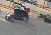VÍDEO – Câmera registra acidente entre carro e motocicleta no Guarani, em Brusque