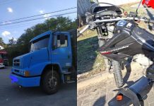Motociclista sofre traumatismo craniano após colisão com caminhão em Brusque Brusque