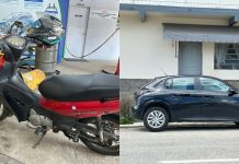 Casal é levado ao Hospital Azambuja após acidente com carro no São Luiz, em Brusque Brusque