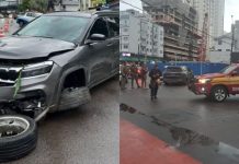 Bebê é arremessado de carro e fica em estado grave após acidente em Balneário Camboriú bebê arremessado