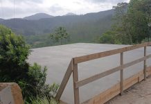 Mirante Nonno Vicente Stedile tem piso concretado e passa por reformas em Guabiruba Mirante