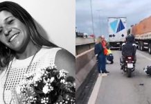 Motociclista morre e filha fica ferida em acidente com dois caminhões na ponte entre Itajaí e Navegantes