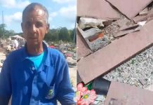 VÍDEO – Coveiros relatam como fortes ventos danificaram túmulos do cemitério Parque da Saudade, em Brusque cemitério Parque da Saudade