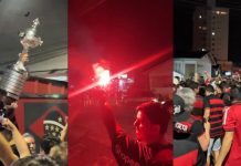 VÍDEO – Veja como foi a comemoração dos flamenguistas em Brusque após o título da Libertadores