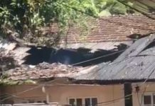 VÍDEO – Incêndio atinge telhado de residência em Brusque enquanto moradora tomava banho