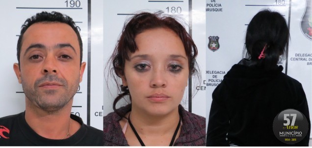 Orlando Lazaro da Silva, Juliane Aparecida Siqueira e a adolescente de 14 anos foram presos depois de assalto ao supermercado Carol no bairro Guarani