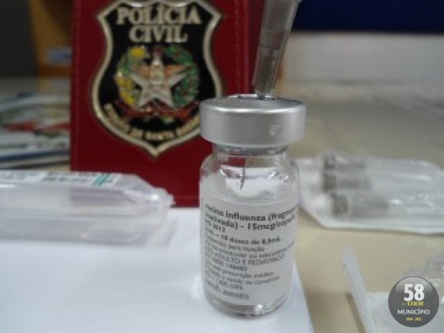Frasco da vacina contra gripe A apreendido com mulher em Lages
