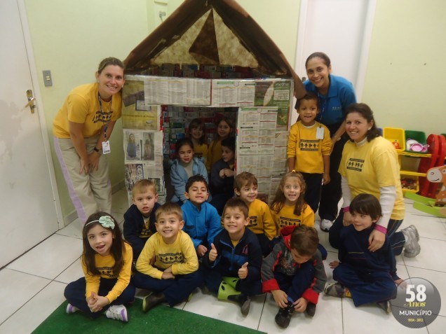 Desde pequenos os alunos da unidade já aprendem lições sobre o meio ambiente e sustentabilidade