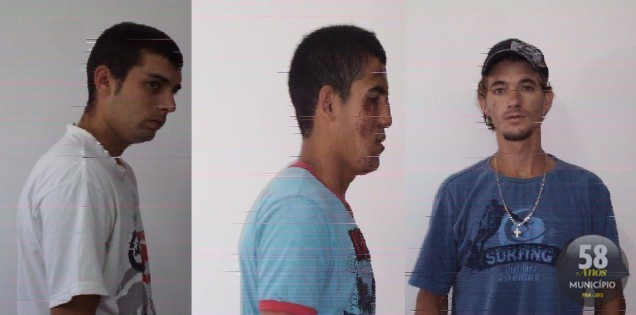 Jonatah Sant'ana Feijó, Marcelo Sobral de Souza, Silvio Marchiori e um menor de 16 anos foram à delegacia para serem interrogados sobre furtos realizados em Guabiruba