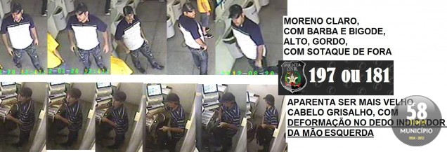 Criminosos levaram R$11 mil e foram registrados pelas câmeras de segurança