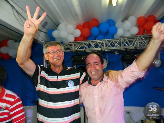 Kohler e Zirke comemoram a vitória em Guabiruba