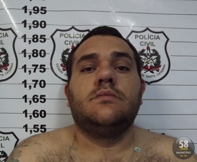 Julio Augusto dos Santos, vulgo “Julio Gordo”, 27 anos, foi preso pela Polícia Civil de São João Batista