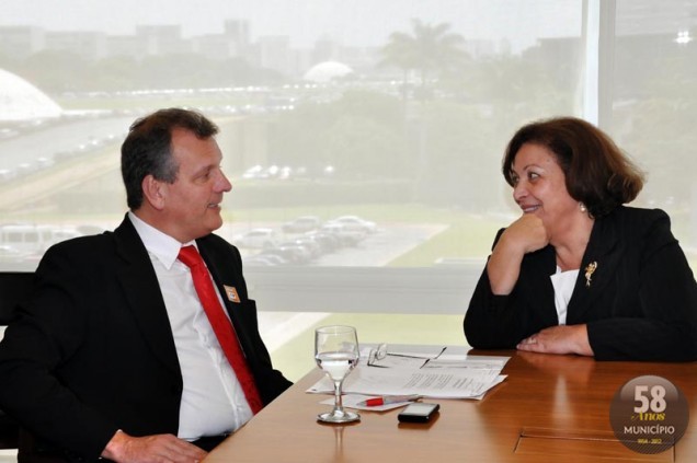 Paulo Eccel e Ideli Salvatti se encontraram no Palácio do Planalto