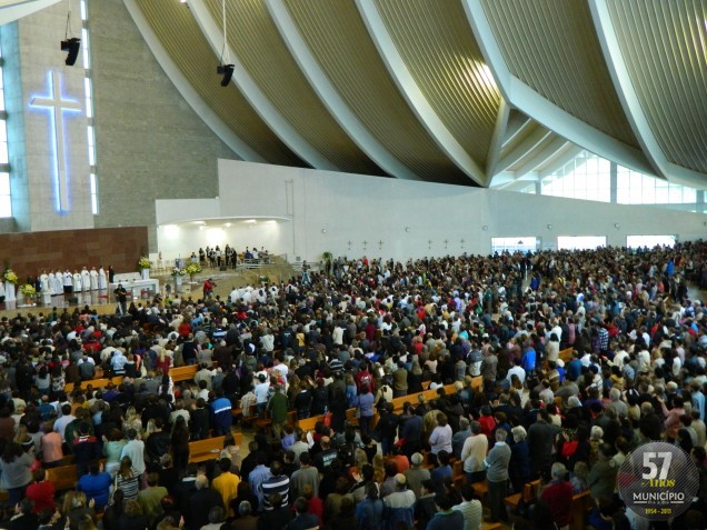Na catedral do Santuário é possível acomodar 3 mil pessoas sentadas