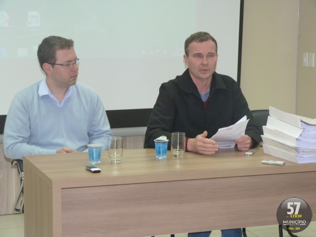 Procurador Geral, Élton Riffel, e Secretário de Orçamento e Finanças, José Gustavo Halfpap